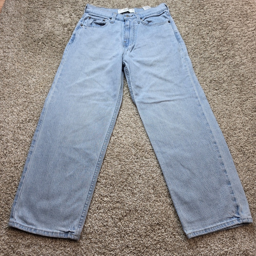 Hollister Baggy Jeans Womens 28x30 Light Wash Blue Denim Wide Leg Casualโ Ladies